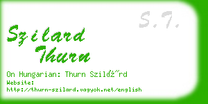 szilard thurn business card